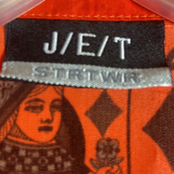 Texas Hold Em Tournament Poker Cards Mens Button Up Shirt LARGE *JET* CASINO - Picture 5 of 7